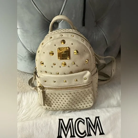 MCM mini Backpack Flesh MCM Backpack Visetos Nordstrom Exclusive Mini Cognac/Off  main image 3